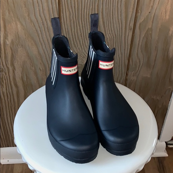 hunter garden stripe chelsea boots